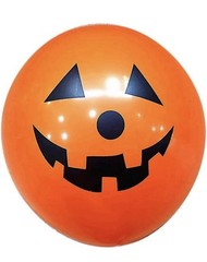 Halloween Party Decorations Pack Black Orange Balloons Banner Paper Pom Poms New