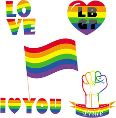 26 Pcs Pride Rainbow Photo Booth Props, Gay Pride Day Love Is Love Selfie Photob