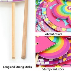 1970s Disco Party Photo Booth Props – 41pcs – Retro Party Supplies Decorations