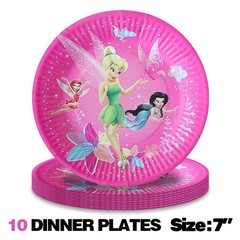 TinkerBell Birthday Party Supplies Set Plates Cups Tablecloth Napkins