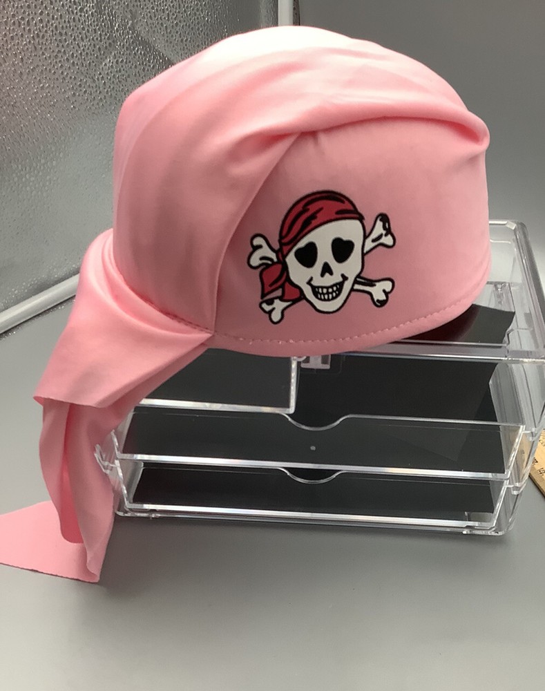 Beistle Pirate Scarf Hat One Size Pink 60752-P NEW