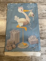 Vintage 1980’s Hallmark Stork Centerpiece Special Delivery Package Baby Shower