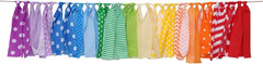 Rainbow Background Banner for Party Decor – Colorful Striped Garland Fabric, Bir