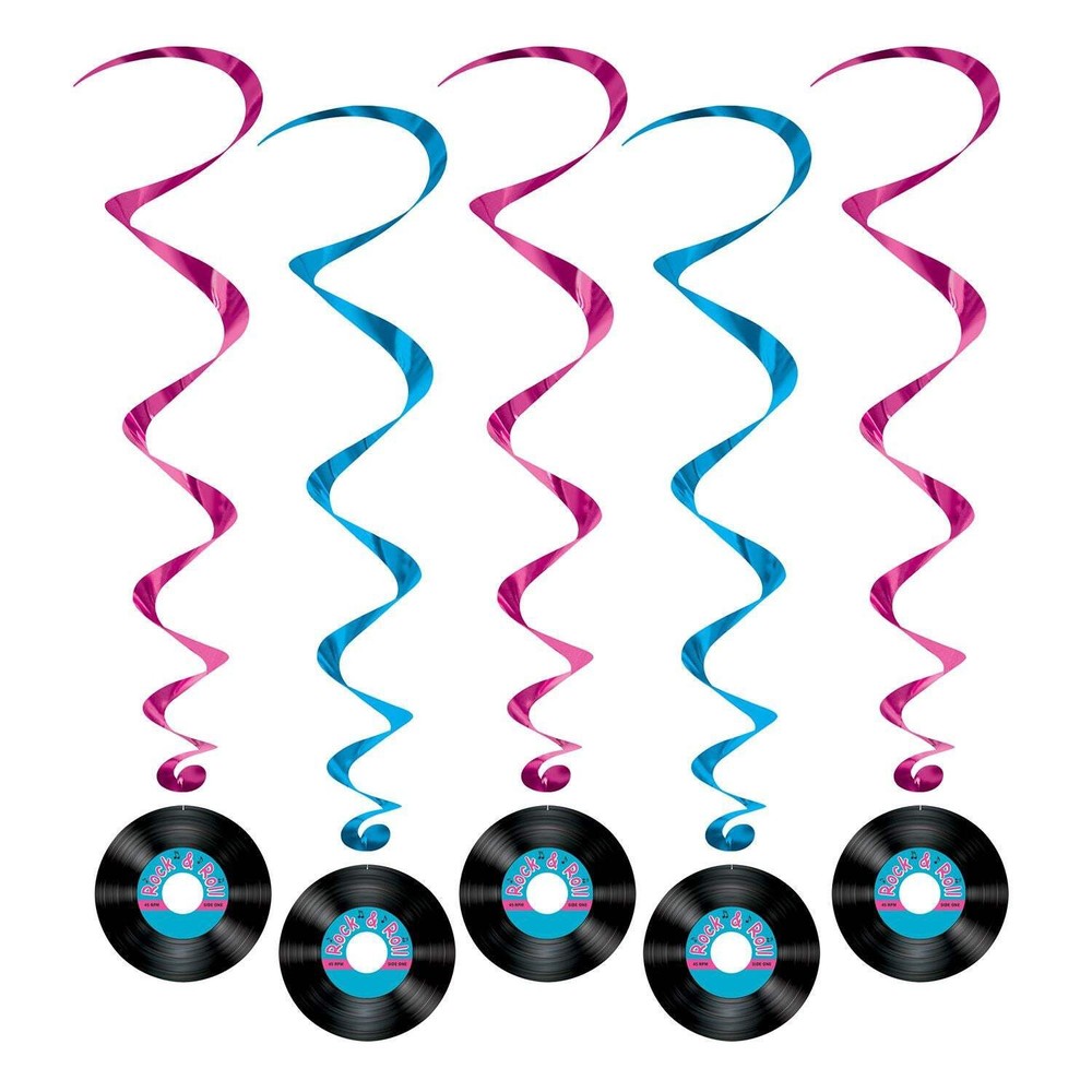 Beistle Rock and Roll Record Whirls – 50’s/Rock & Roll | Party Supply