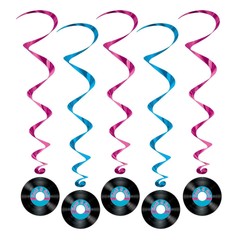Beistle Rock and Roll Record Whirls – 50’s/Rock & Roll | Party Supply