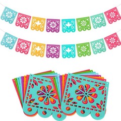 Mexican Fiesta Party Decorations Banners, Felt Cinco de Mayo Decor Flags