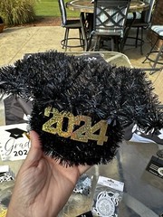 Large Lot 2024 Graduation Party Decorations-Black Gold Silver
