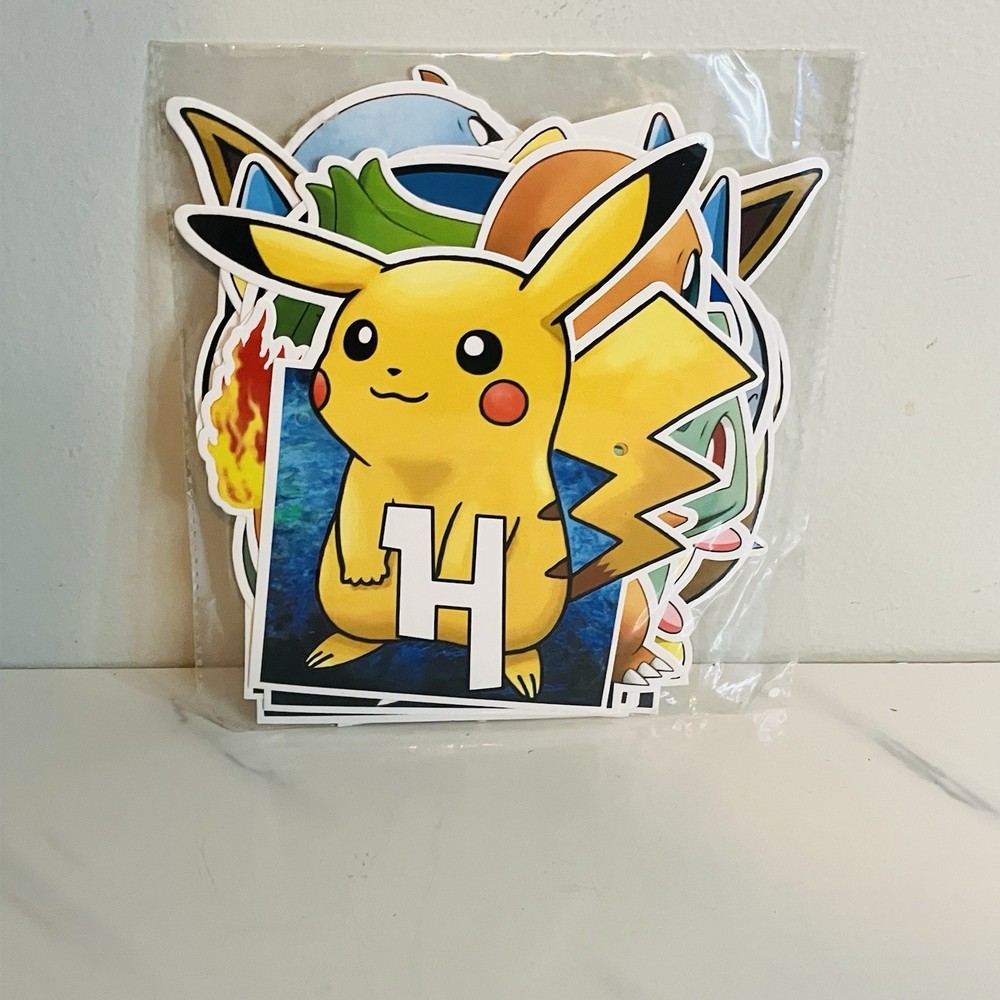 Pokemon Pikachu Happy Birthday Wall Hanging Decoration Banner NEW