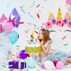 3.52 oz Rainbow Tissue Sprinkle Donut Table Confetti for Baby Shower Birthday