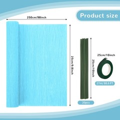 Crepe Paper Streamers 8 Rolls 10 x 98Inch 8 Pastel Colors Crepe Paper Sheets