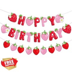 FBQ Pink Happy Birthday Banners