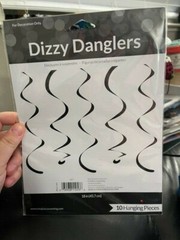 Creative Converting Black Dizzy Danglers 10ct Hanging Decoration New!!!