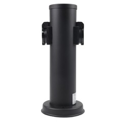 2 Way Stainless Steel Garden Socket Column For Outdoor Use Anthracite Round