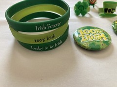 St Patrick’s Day Irish Party New Hat Cups Fabric Pins Flags Used Banner & Sash