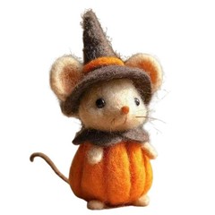 Handmade Wool Felt Mouse Figurine 2CUnique Halloween Gift Hot-
