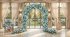 6FT Bendable Flower Garland, Artificial Rose Vine Hanging Floral Garland