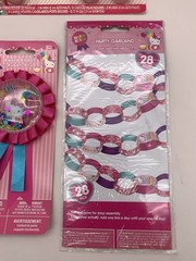 Hello Kitty supplies Candles, Award Ribbon, Garland, Cookie Cutters. NOS