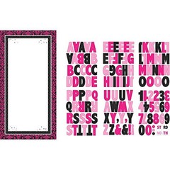 Born to Be Fabulous Modern Pink Black Adult Birthday Party Door Decorating Kit