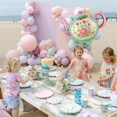 4 Pcs Tea Party Balloons, 35″ Huge Teapot Aluminum Foil Balloons for Birthday…