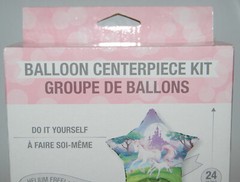 NIB Purple Unicorn Balloon Centerpiece Kit for Party Helium-Free 24in X 18in