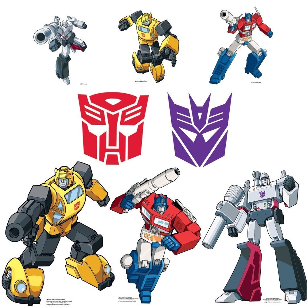 Transformers Retro Cardboard Cutout Multi Pack Official Party Bundle Collection