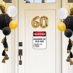 Cheerful 60th Birthday Signs – 9 Durable Cardboard Decorations for Celebrations