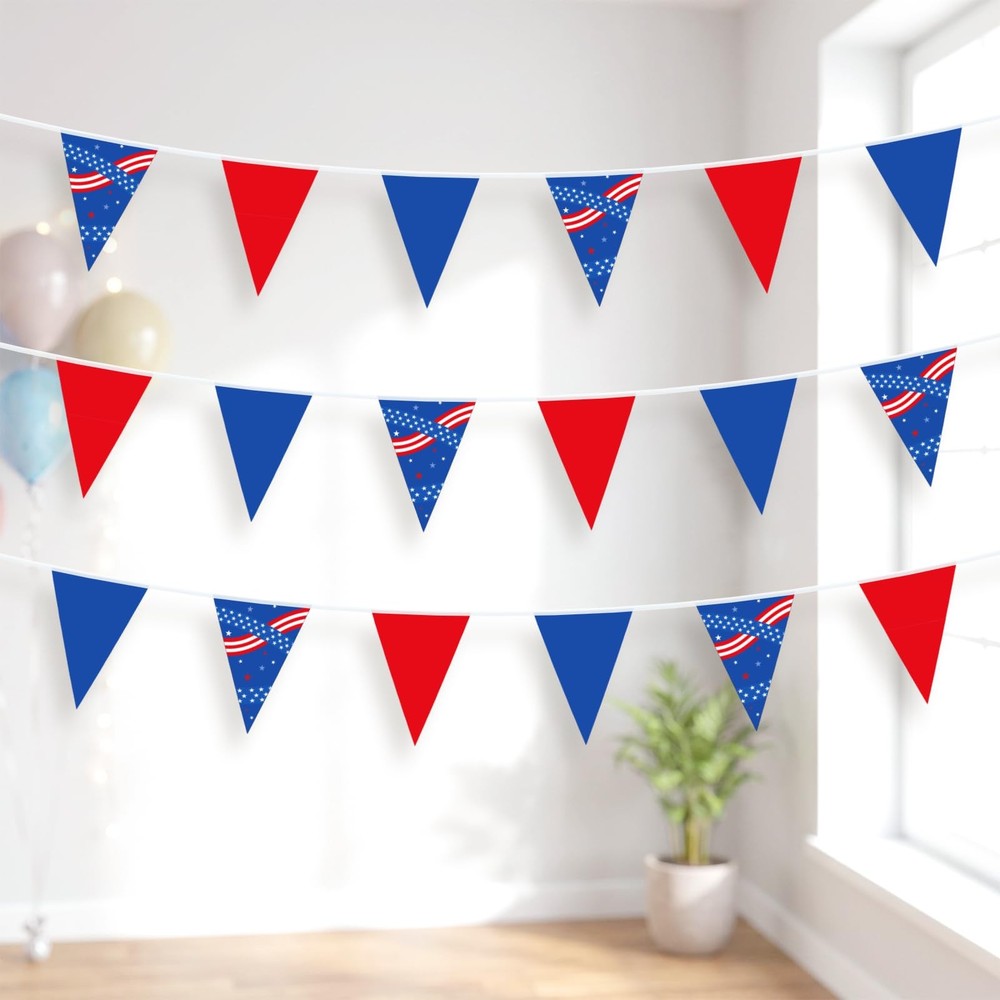 American Flag Banner, Patriotic Themed Party Decorations Banner for Boys Girl…