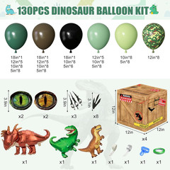 Dinosaur Birthday Party Decorations with 4pcs Dino Theme Boxes Green Brown Black