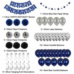 Birthday Decorations Men Blue Birthday Party Decorations for Men Women Boys Gril