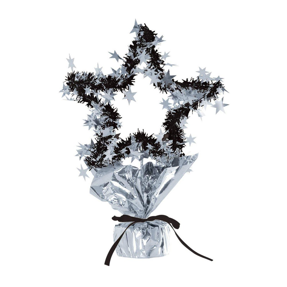 Beistle Silver Star Gleam N Shape Centerpiece – New Years | Party Supply