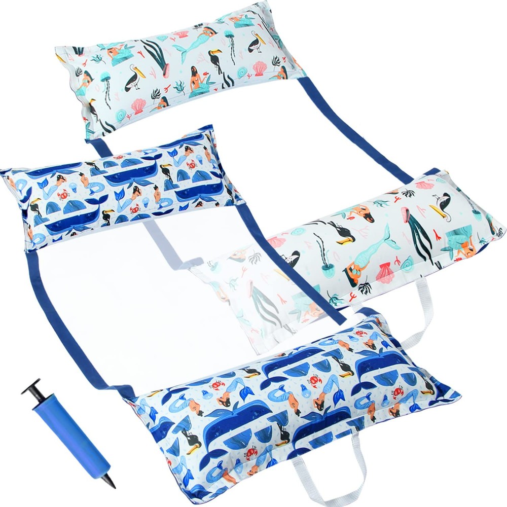 FindUWill 2Pack Fabric Pool Floats, Inflatable Water Hammocks, XL Large Pool …