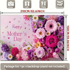 Party Backdrop 2D Flat Banner 1pc Happy Mother’S Day Floral Backdrop Decoration☋