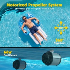 Inflatable Motorized Pool Floats for Adults – Rechargeable Pool Lounger with …