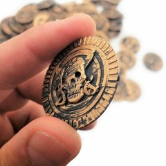 144 PLASTIC RUSTIC VINTAGE BRASS GOLD COINS PIRATE TREASURE CHEST MONEY FAVORS