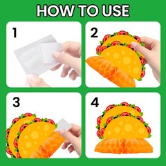 9 PCS Fiesta Mexican Honeycomb Centerpiece Table Decorations Cinco De Mayo