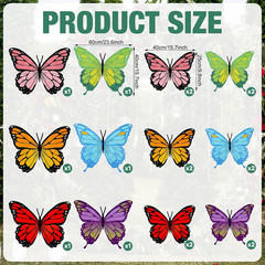 18 Pcs Large Butterfly Party Decoration 2 Sizes 3D Paper Butterfly Wall Decor At