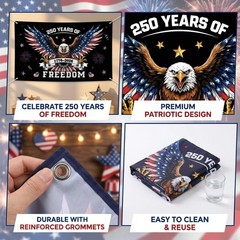 250th Anniversary Backdrop 4th July Independence Day Patriotic USA Photo Booth B