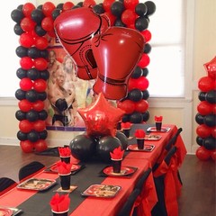 4Pcs Inflatable Boxing Gloves Balloons, Boxing Birthday Party Decorations, Re…
