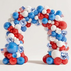 Vibrant Balloon Assortment for Independence Day