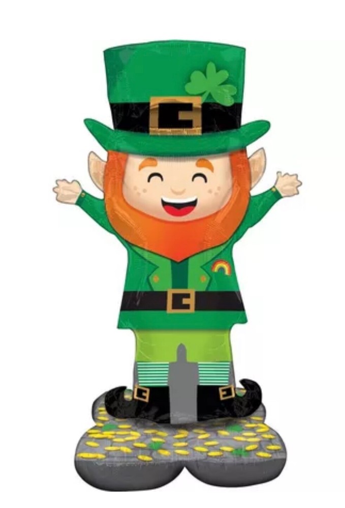 53” Airloonz Lucky Leprechaun St. Patrick’s Day Foil Balloon Party Decoration