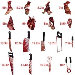 Halloween Decorations Party Banners, Horror Movie Themed Birthday Garland Set
