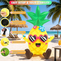 6FT Summer Inflatables Pineapple Giant Tropical Beach Hawaiian Outdoor Blow up D