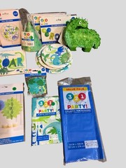 Dinosaur Birthday Party Supplies Bundle Balloons Decor Plates Tablecloth Lot NEW