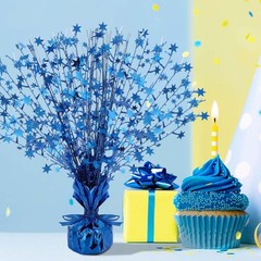 3 Pieces Metallic Foil Spray Centerpiece Birthday Table Decoration Star Burst