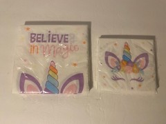 Unicorn Birthday Party 9 Piece Kit (Deco/Tableware) See description for contents