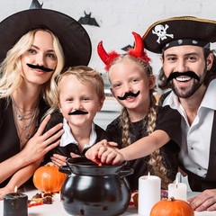 Create Joy with 48 Self-Adhesive Mustaches – Perfect for Cosplay & Family Events