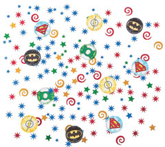 Justice League Superhero DC Comics Birthday Party Table Confetti Tripe Design