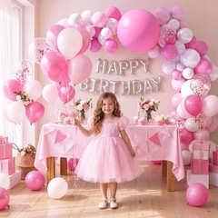 150 PCS Pink White Balloons Different Size of 18 12 10 5 Inch, Pink Confetti …