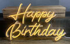 Happy Birthday LED Neon Sign USB Acrylic Party Decor Light New in Box