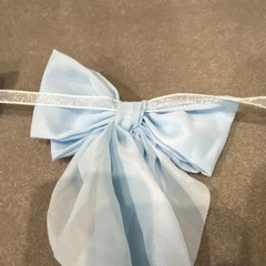 Brother Sister Design Studio Blue Solid Fabric Bow Garland 6 ft Party Decor